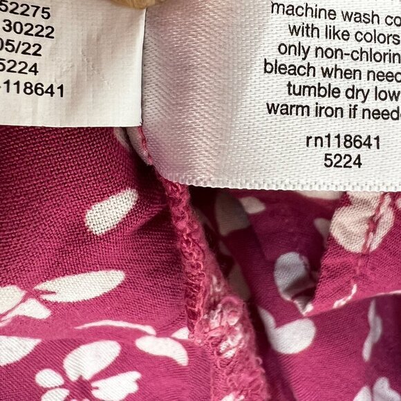 Lane Bryant Pink and White Floral Long Sleeve Lace Accent Tunic Blouse Size 20‎ - Picture 9 of 9